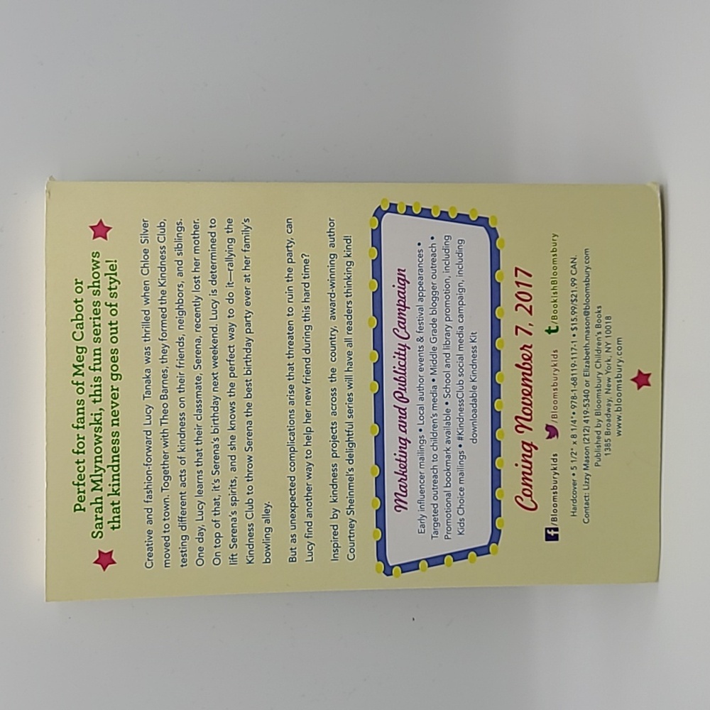 The Kindness Club: Designed By Lucy.l By Courtney Sheinmel - Picture 2 of 5